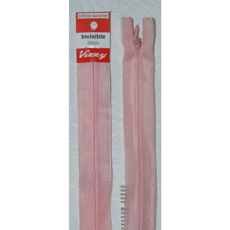 Vizzy Invisible Zip 20cm, Colour 104 LIGHT PINK