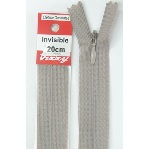 Vizzy Invisible Zip 20cm, Colour 114 SCHOOL GREY
