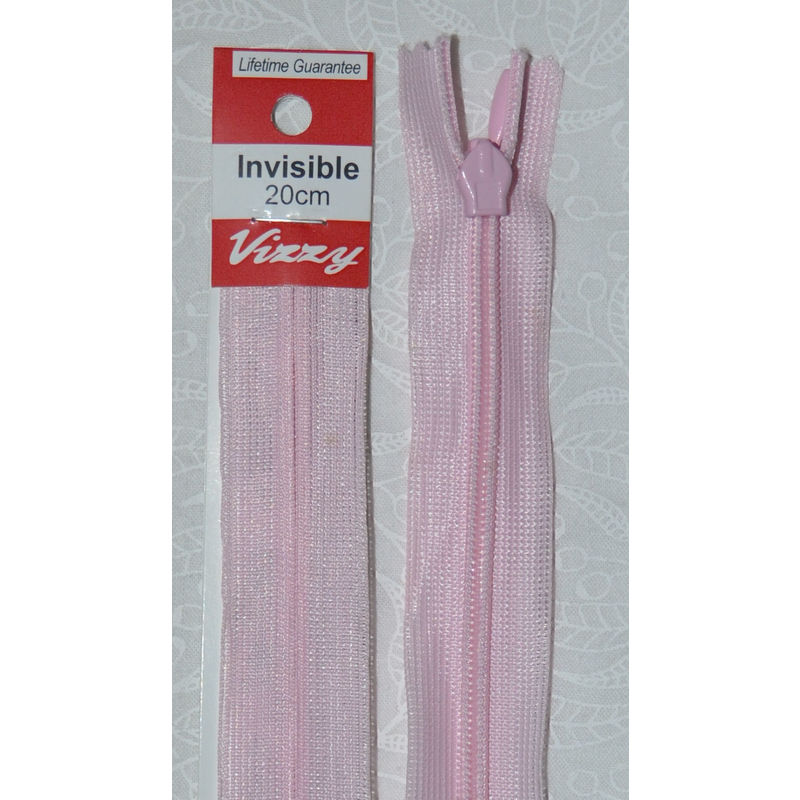Vizzy Invisible Zip 20cm, Colour 26 BABY PINK