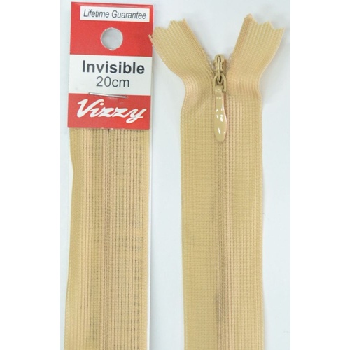 Vizzy Invisible Zip 20cm, Colour 73 BUTTERMILK