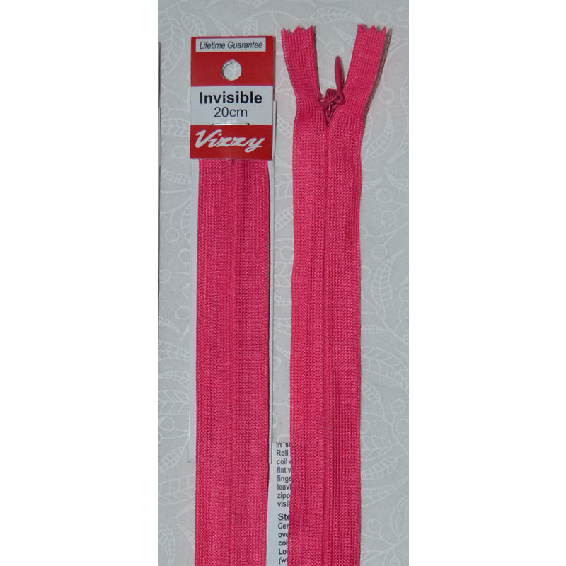 Vizzy Invisible Zip 20cm, Colour 94 HOT PINK