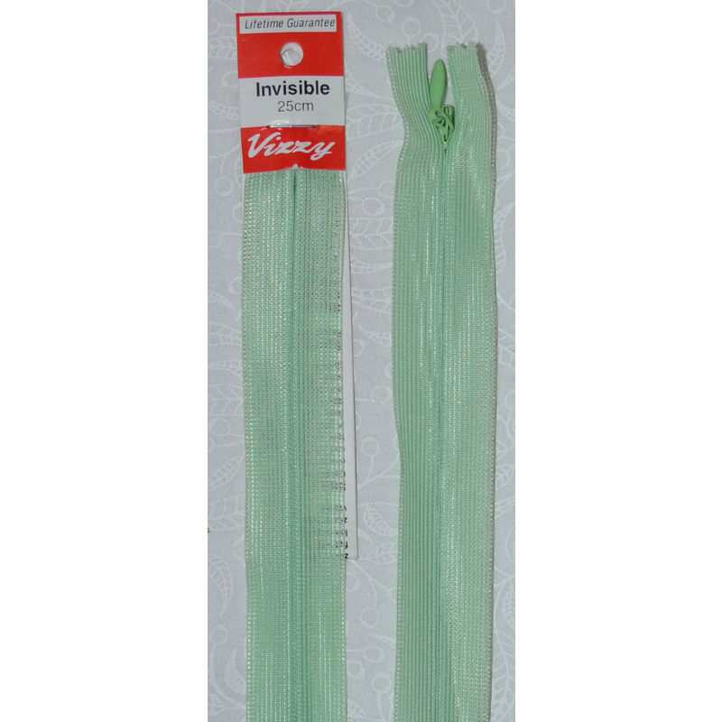 Vizzy Invisible Zip 25cm, Colour 103 NILE GREEN