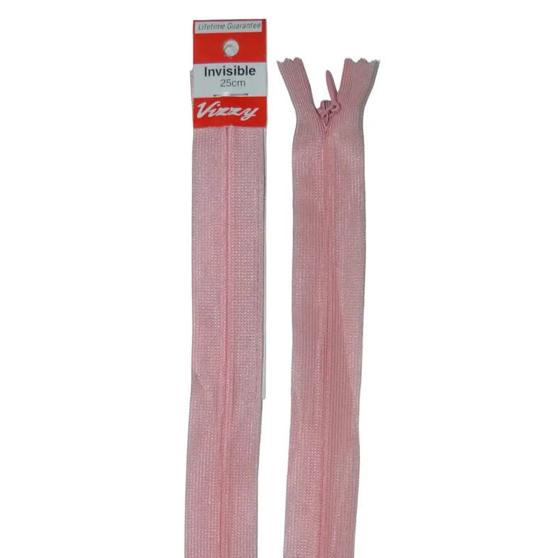 Vizzy Invisible Zip 25cm, Colour 104 LIGHT PINK