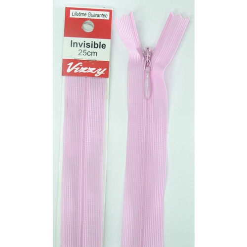Vizzy Invisible Zip 25cm, Colour 121 DUSTY PINK