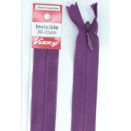 Vizzy Invisible Zip 30-35cm, Colour 118 GRAPE
