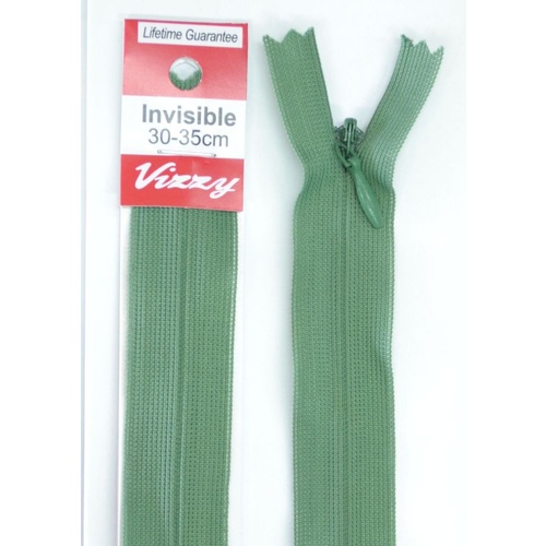 Vizzy Invisible Zip 30-35cm, Colour 120 DUSTY GREEN