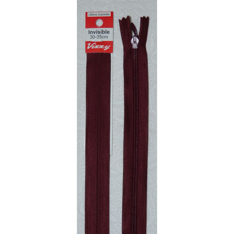 Vizzy Invisible Zip 30-35cm, Colour 79 DARK MAROON