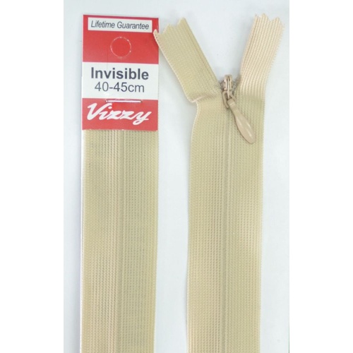 Vizzy Invisible Zip 40-45cm, Colour 07 NATURAL