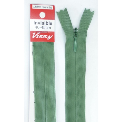 Vizzy Invisible Zip 40-45cm, Colour 120 DUSTY GREEN