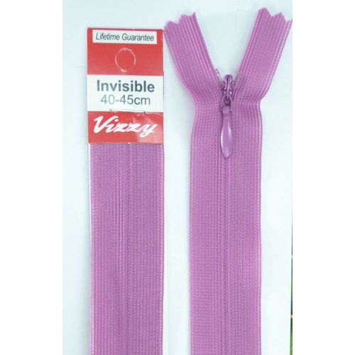 Vizzy Invisible Zip 40-45cm, Colour 122 VIOLET