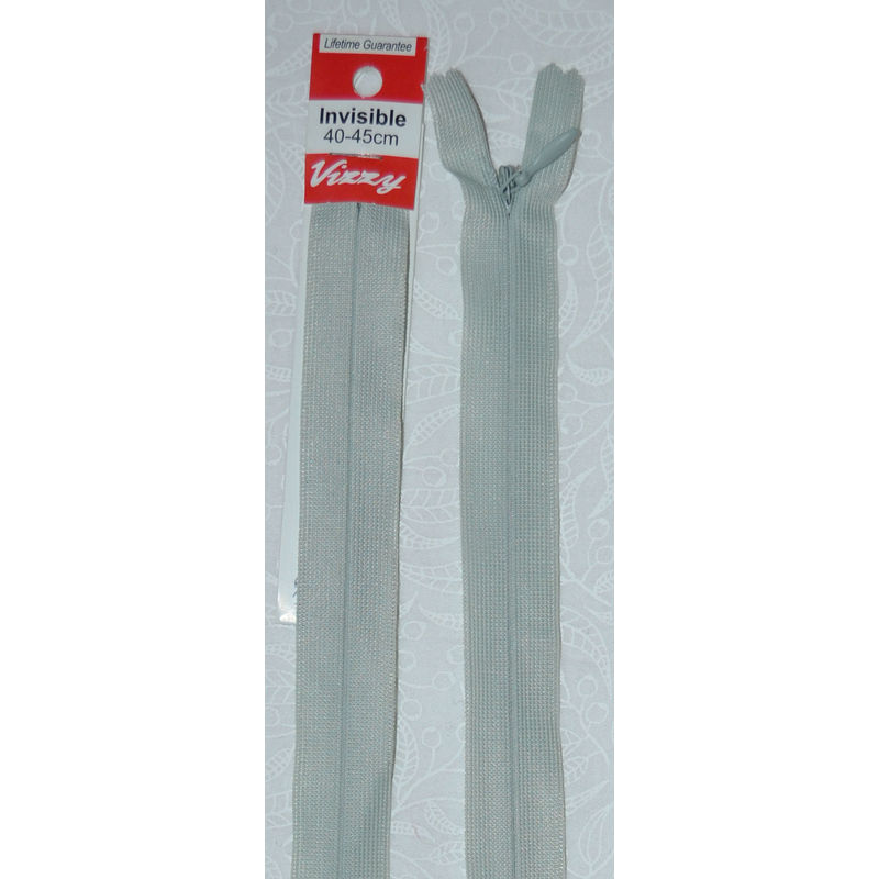 Vizzy Invisible Zip 40-45cm, Colour 77 SILVER