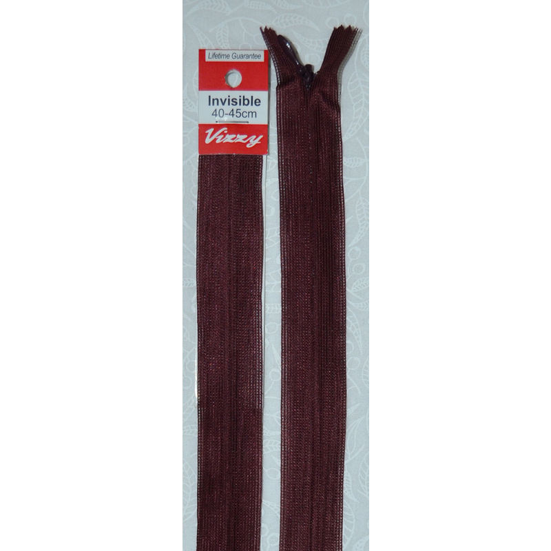 Vizzy Invisible Zip 40-45cm, Colour 79 DARK MAROON