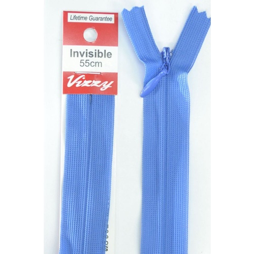 Vizzy Invisible Zip 55cm, Colour 115 BRIGHT BLUE