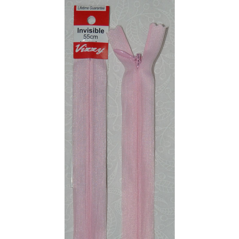 Vizzy Invisible Zip 55cm, Colour 26 BABY PINK
