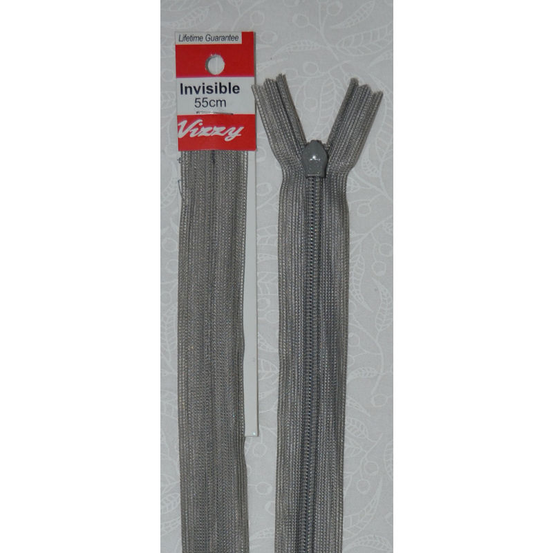Vizzy Invisible Zip 55cm, Colour 61 PEARL GREY