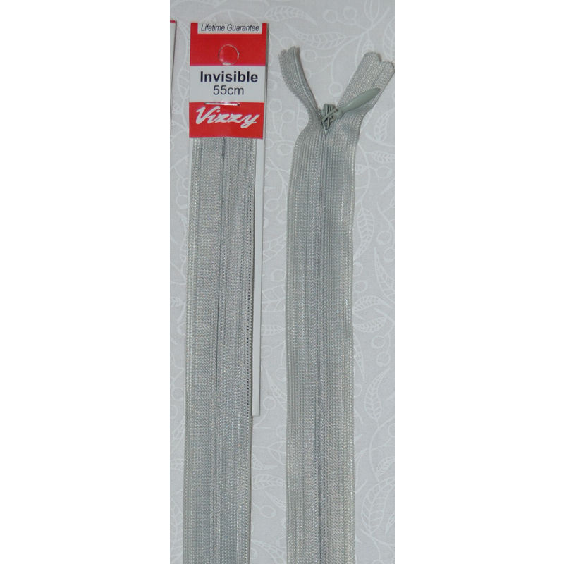 Vizzy Invisible Zip 55cm, Colour 77 SILVER