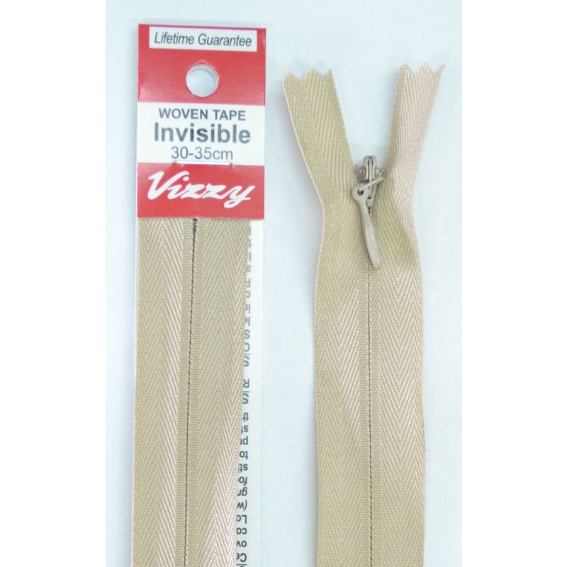 Vizzy Woven Tape Invisible Zip 30-35cm Colour 07 NATURAL
