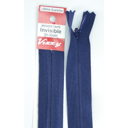 Vizzy Woven Tape Invisible Zip 30-35cm Colour 58 NAVY