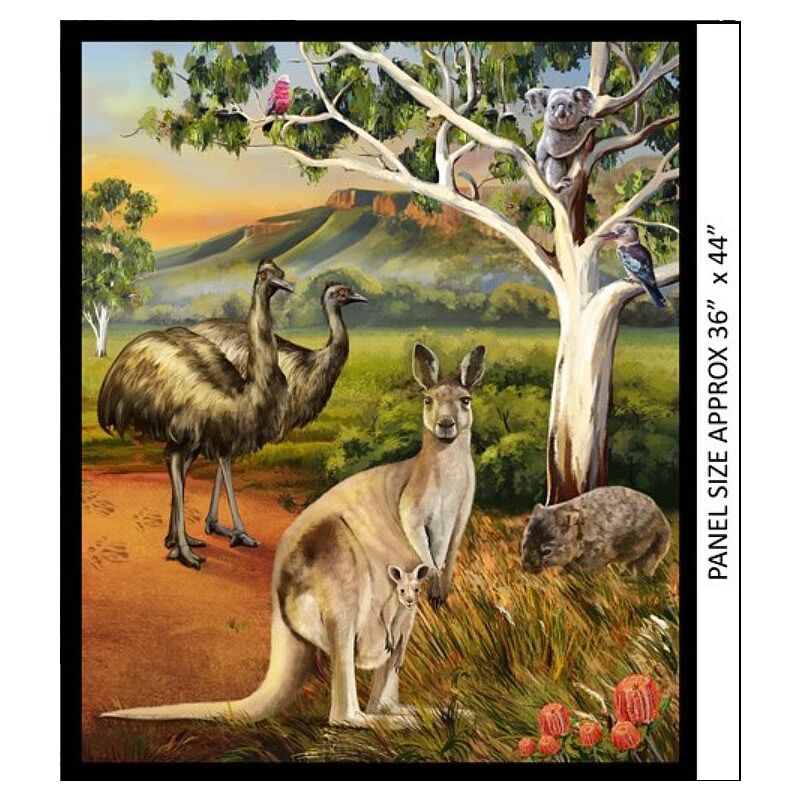 Australia Wildlife Valley PANEL, 8107/01, 91cm x 110cm (36" x 44")