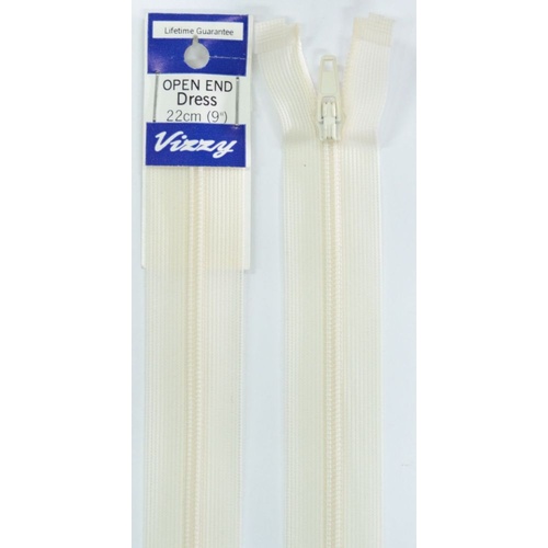 Vizzy Open End Dress Zip 22cm 66 BONE