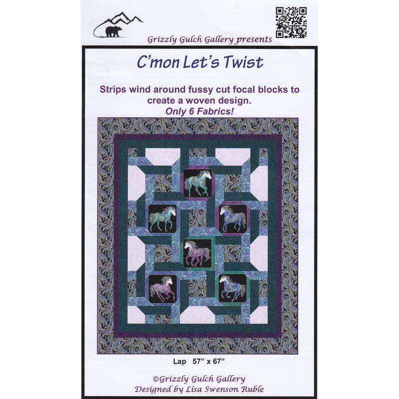 Horsen Around, C'mon Let's Twist Quilt Pattern By Grizzly Gulch Gallery, Ann Lauer