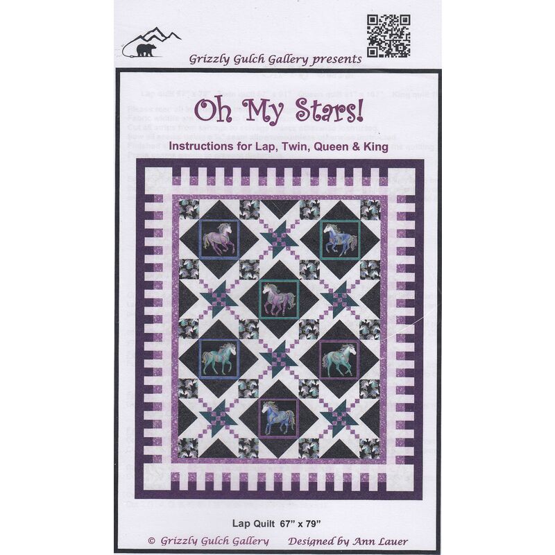 Horsen Around, Oh My Stars Quilt Pattern By Grizzly Gulch Gallery, Ann Lauer