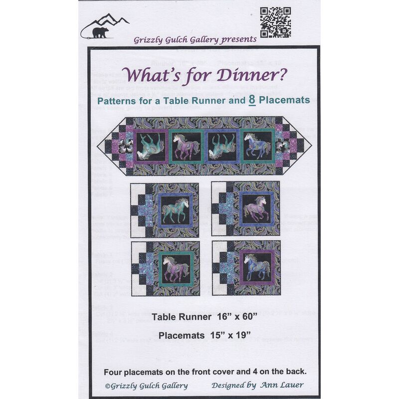 Horsen Around, Whats For Dinner Table Runner & Placemat Patterns