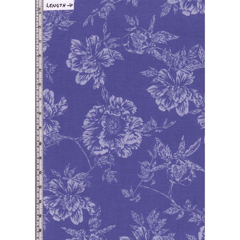 Violet Twilight, Pearl Shadow Flowers Purple 112cm Wide Cotton Fabric 9105/2266