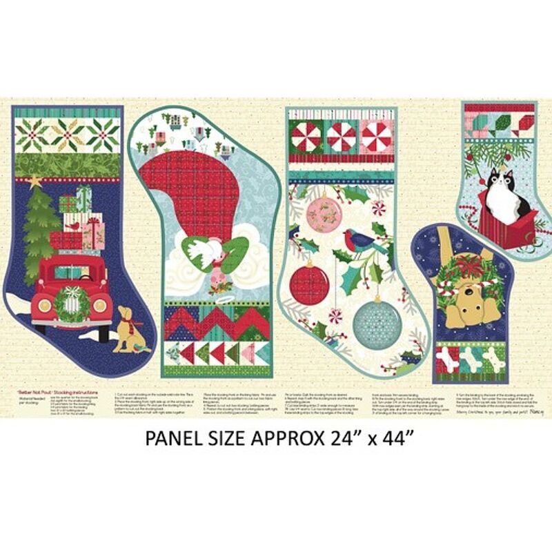 Benartex Fabrics, Better Not Pout, You Better Not Pout Panel 61 x 106cm (24"x 42")