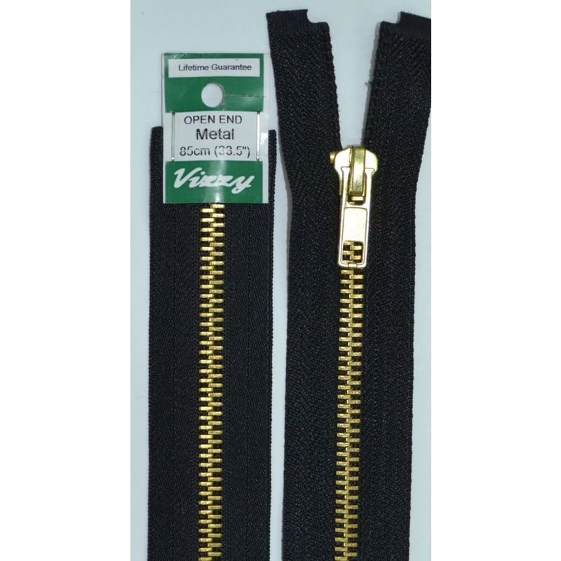Vizzy Metal Open End Zip 85cm Colour 02 BLACK