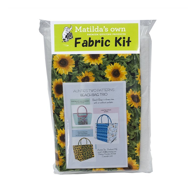 Beach Bag Kit - includes Pattern, Fabric & Stabilizer ( Sunflower )