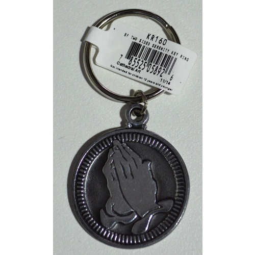 Serenity KeyRing, Metal Token With Message, Beautiful Item, 37mm Diameter
