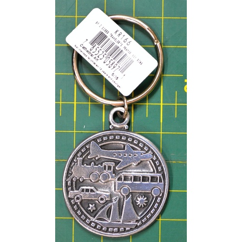TRAVELLERS PRAYER KeyRing Metal Token With Message, 37mm Diameter