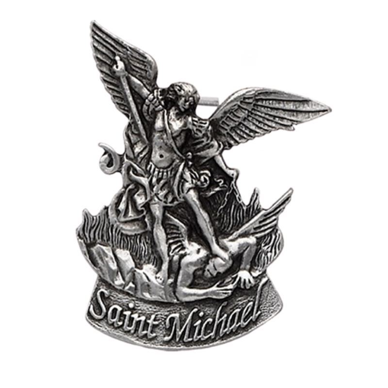 Visor Clip Pewter St Michael KVC114