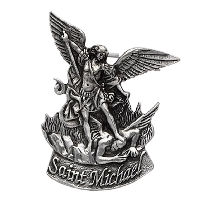 Visor Clip Pewter St Michael KVC114