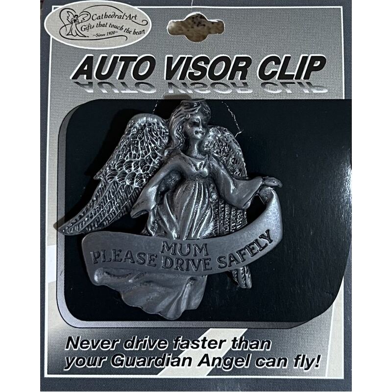 Mum Pewter Visor Clip, 53mm x 50mm KVC141M