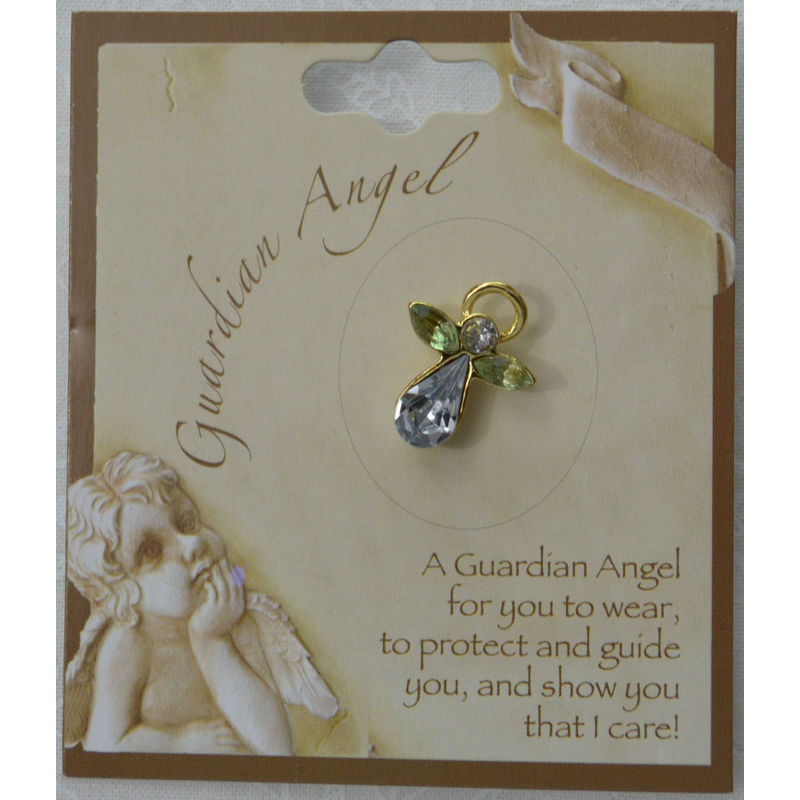 GUARDIAN ANGEL Birthstone Lapel Pin, Hat Pin, AUGUST, Great Gift Item