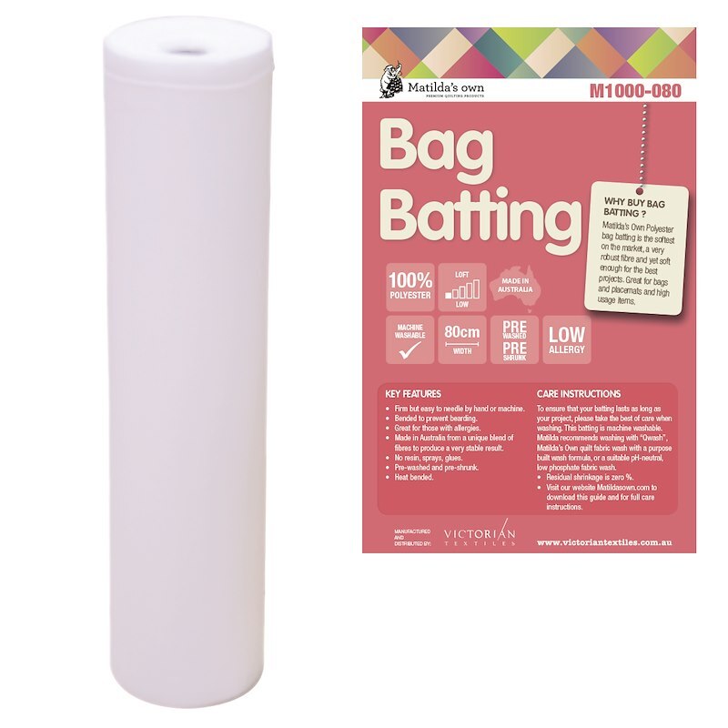 83cm REMNANT Bag Batting 80cm Wide by Matilda's Own (M1000)