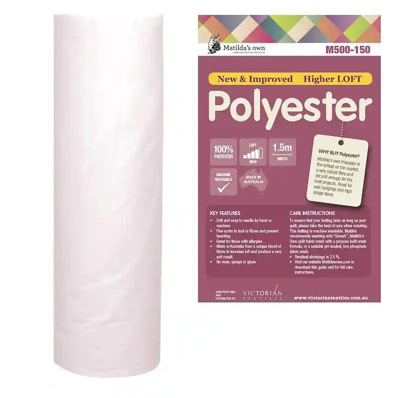 Matildas Own Polyester Batting 1.5m Wide x 60cm REMNANT