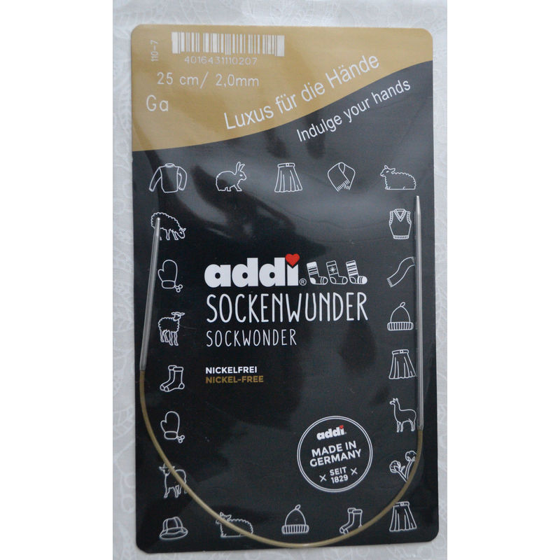 Addi SockenWunder Circular Needle 25cm x 2.00mm 45/70 Length Sock Wonder Basic