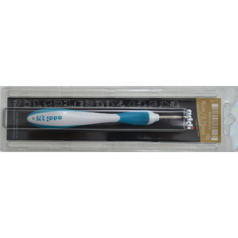 Addi Crochet Hook 16cm x 3.75mm Addiswing Aluminium Ergonomic Maxi