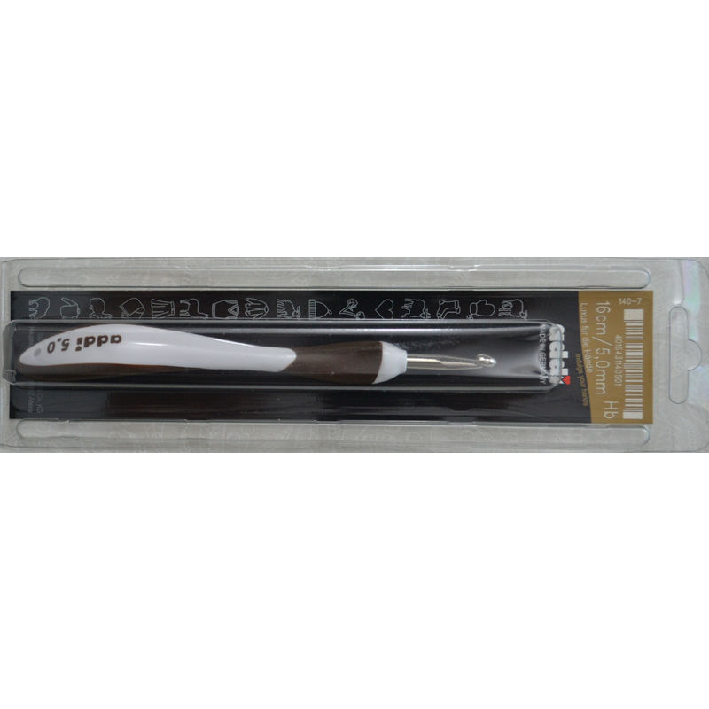 Addi Crochet Hook 16cm x 5.00mm Addiswing Aluminium Ergonomic Maxi