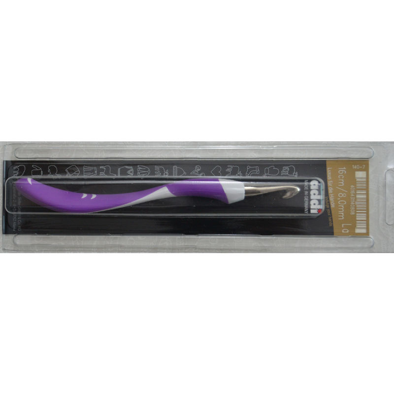 Addi Crochet Hook 16cm x 8.00mm Addiswing Ergonomic Maxi