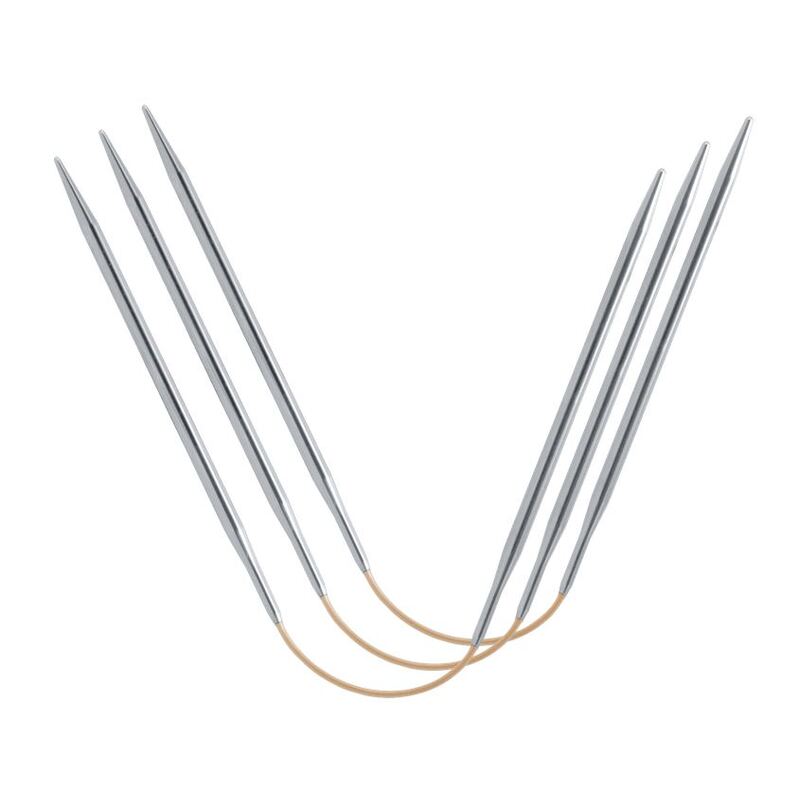 AddiCrasyTrio LONG 26cm x 4.00mm Flexible Double Ended Knitting Needles 3 Piece Set, Addi Crazy Trio