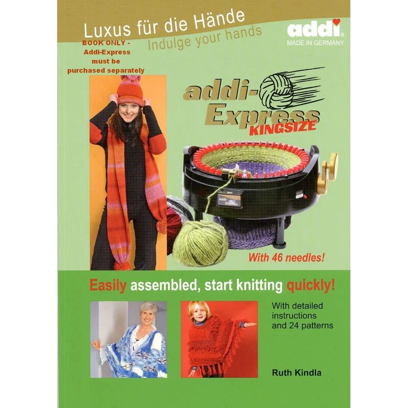 Knitting With The AddiExpress Kingsize BOOK 892-0, Includes 24 Patterns