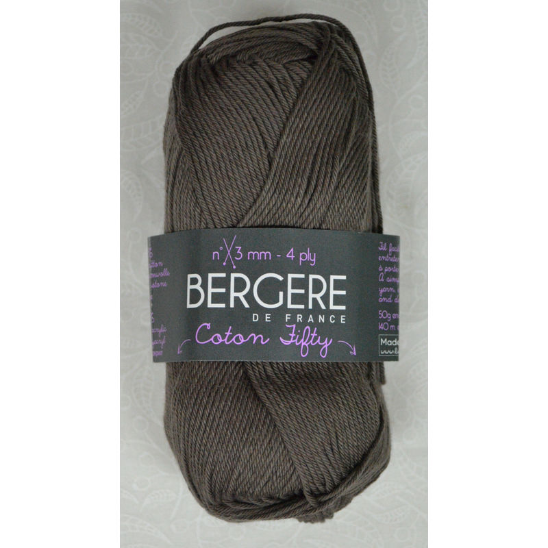 Bergere Yarn, Coton Fifty, 50/50 Cotton / Acrylic, 50g Ball 140m, Squale
