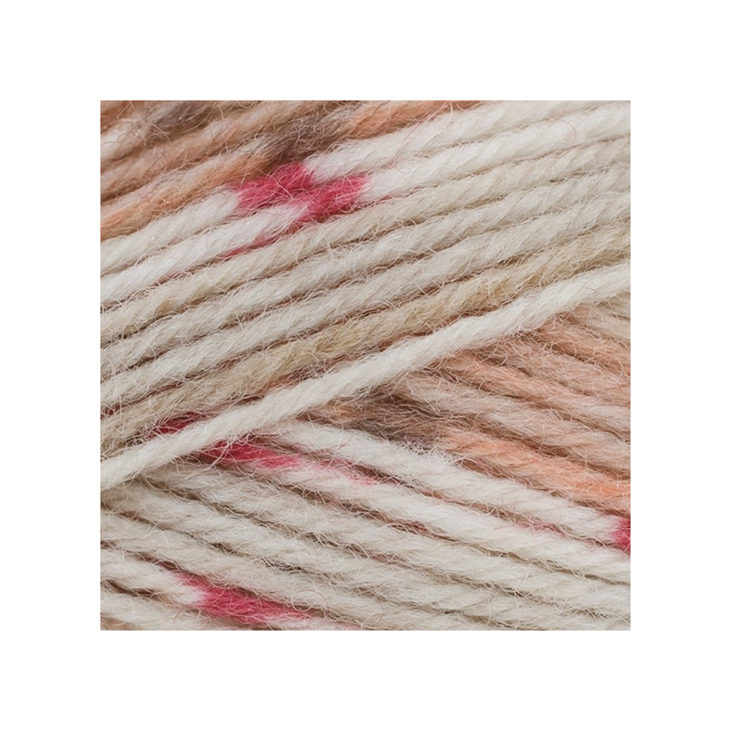 Bergere Goomy 50 Yarn, 75% Wool 25% Polyamide, 50g Ball, Imprim Beige