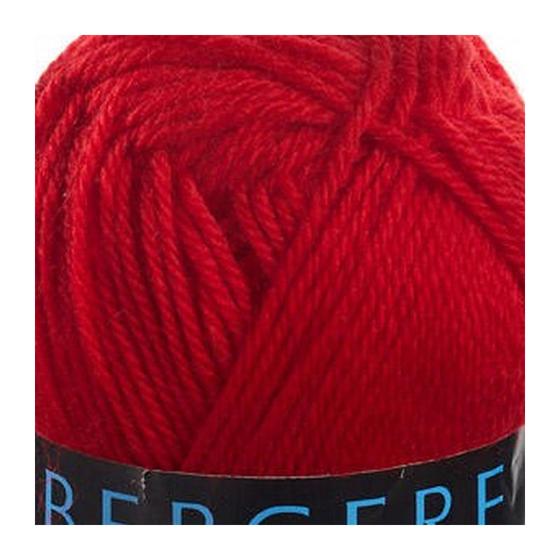 Bergere Ideal Yarn, 40% Combed Wool, 30% Acrylic/Polyamide, 50g Ball, Pavot