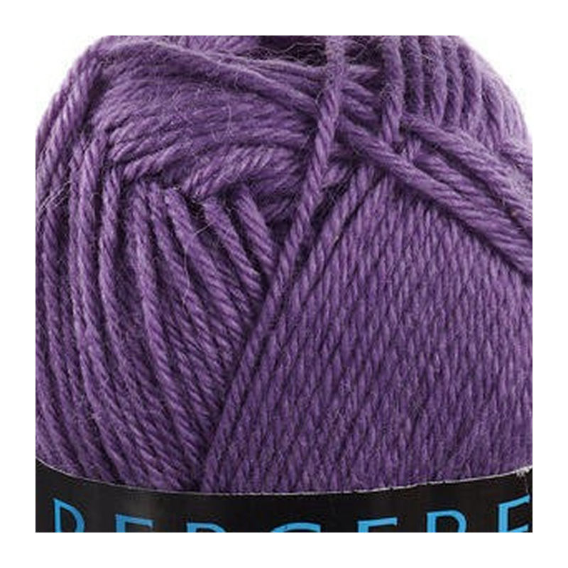 Bergere Ideal Yarn, 40% Combed Wool, 30% Acrylic/Polyamide, 50g Ball, Belladone