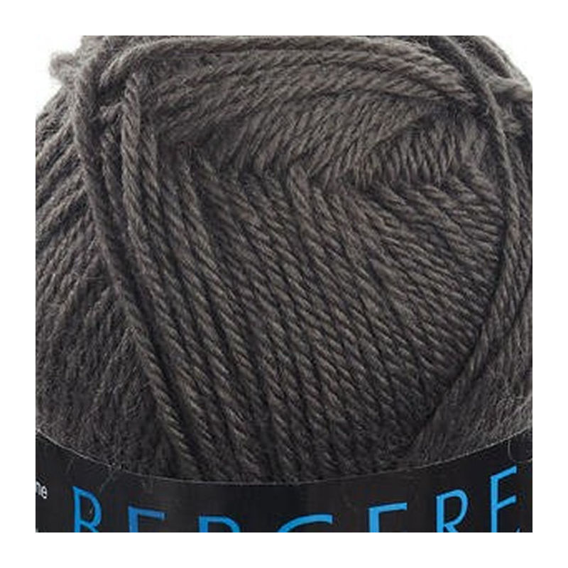 Bergere Ideal Yarn, 40% Combed Wool, 30% Acrylic/Polyamide, 50g Ball, Elephant
